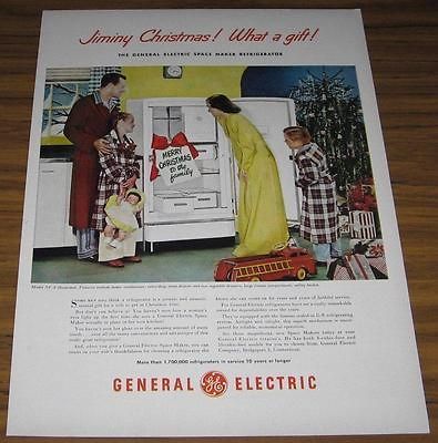 1948 VINTAGE AD~GE GENERAL ELECTRIC MODEL NF 8 REFRIGERATORS