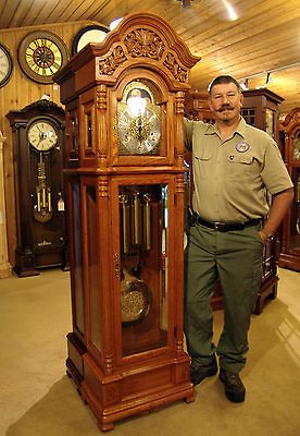 Hermle 48720 OAK Grandfather Floor Clock German Triple Chime Cable