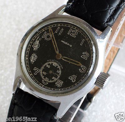 MOERIS GERMAN ARMY WEHRMACHT WWII VINTAGE 1939 1945 SWISS WATCH