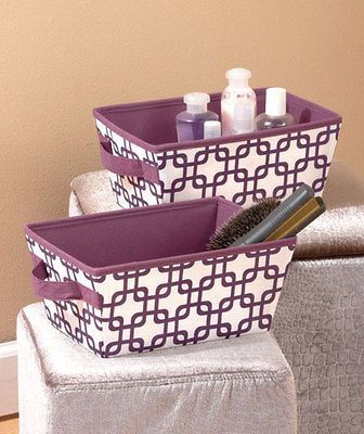 GEOMETRIC SHAPE 2 pc Storage Organizer Set Bathroom Bedroom Lotions