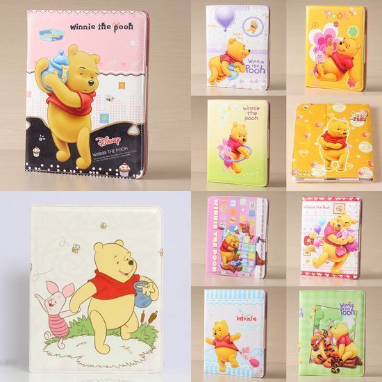1X Apple iPad 2 Magnetic Winnie The Pooh PU Leather Case Smart Cover
