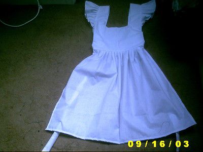 edwardian tudor apron sissy adult white pinny maid new apron alice cd