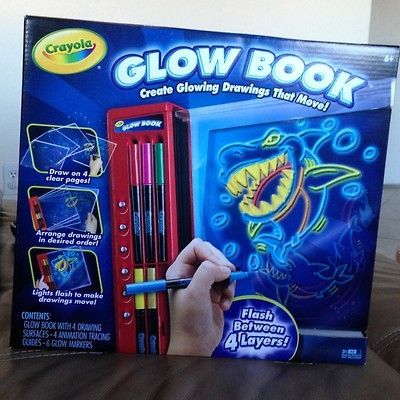 CRAYOLA GLOW BOOK NEW Create Glowing Drawings That Move