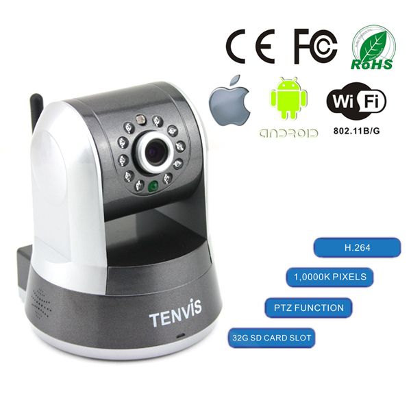 Wifi Pantilt H.264 Megapixel CCTV IP Network Camera IPRobot3 a