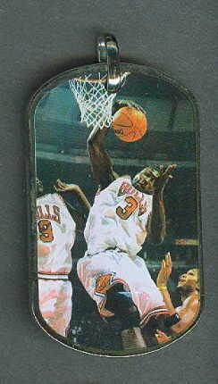 Ben Wallace Bulls Dogtag Photo Keychain necklace