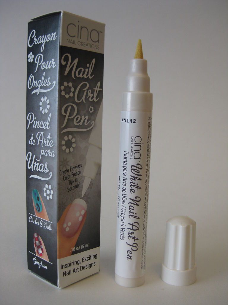 Cina Professional Salon Nail Art Pen .16oz   WHITE   IN BOX   MADE