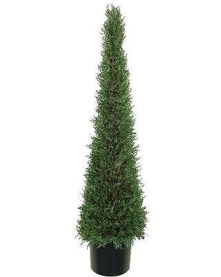 ARTIFICIAL 4 CYPRESS OUTDOOR TOPIARY TREE PLANT CONE TOWER CEDAR