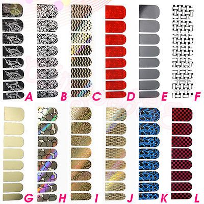 Nail Art Decoration Decals Armour Wraps Patch Foil Finger Toe Sticker