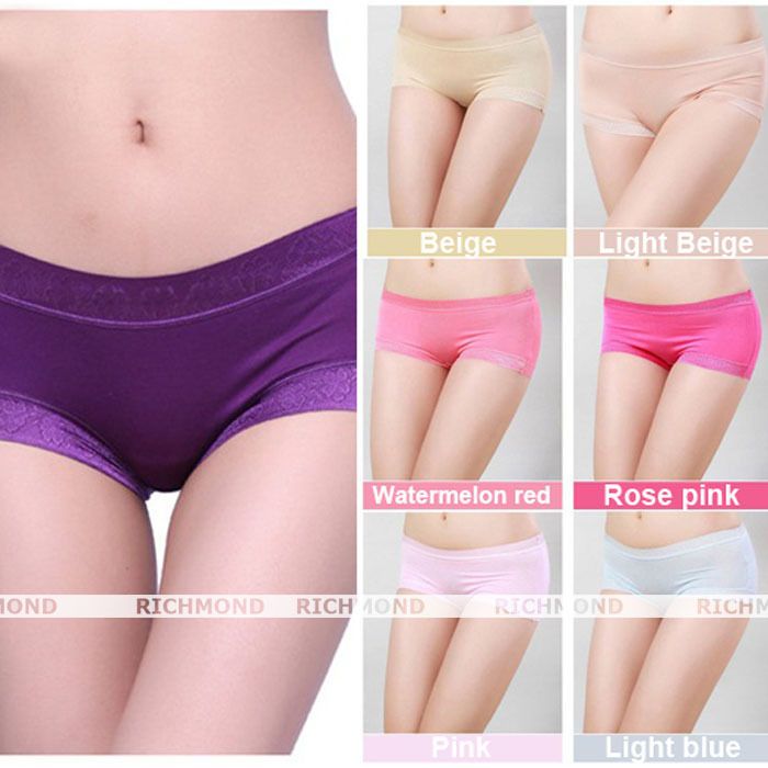 X3 pcs Bamboo Fiber Antibacterial Ladys Underpants Seamless Knickers