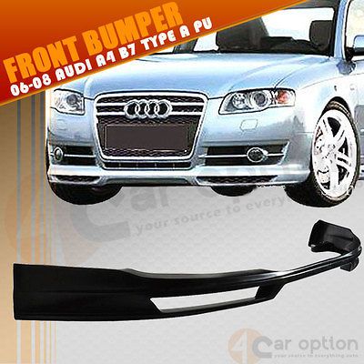 06 08 AUDI A4 B7 EURO A POLY URETHANE FRONT BUMPER LIP SPOILER BODYKIT