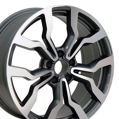 18 Fits Audi   Machined Gunmetal R8 Style Replica Wheel Rim