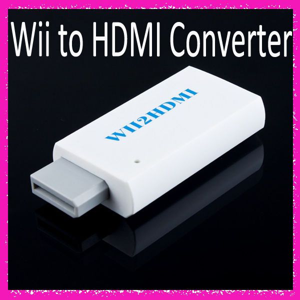 HDMI 480p Converter Adapter Cable Wii2hdmi 3.5mm Audio Box Wii link