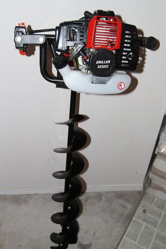 New Earth Auger Post Digger ice drill 52cc 6 ice bits