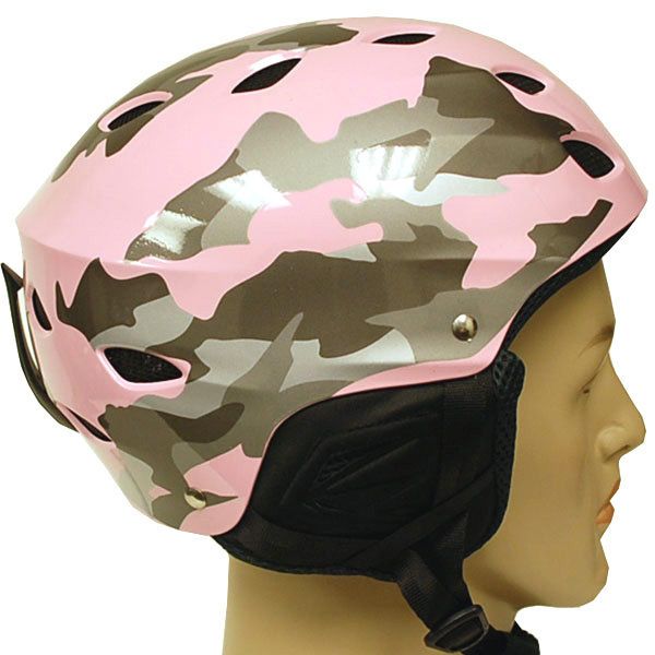 NEW Snowboard Ski Skiing Snow Helmet White Camo Kid Youth Adult XS S M