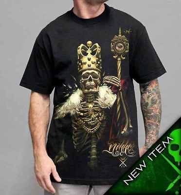 AUTHENTIC SULLEN CLOTHING NIKKO KING SKULL TATTOO SCENE SKULL T SHIRT