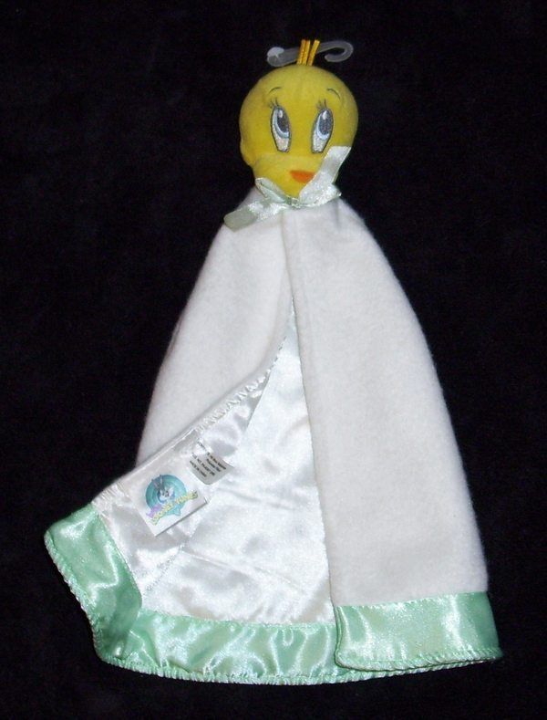 Baby Looney Tunes NEW Tweety Bird White Green Satin Baby Security