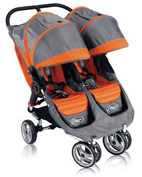 Baby Jogger 2011 City Mini Double Stroller Orange/Gray
