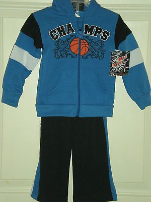 Boys New Mad Game Brand Respect Champs w/basketball 3 pc Sweatsuit