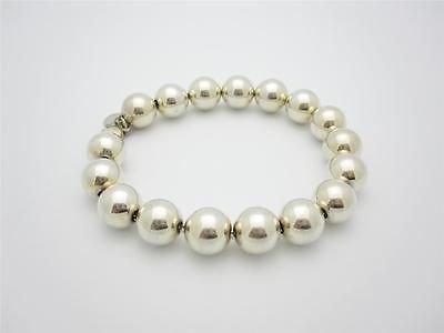 Tiffany & Co. Sterling Silver Bead Ball Bracelet 7.5