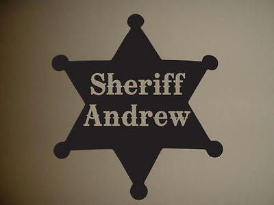 Custom Sheriff Name Toy Story Western Wall Decor Decal