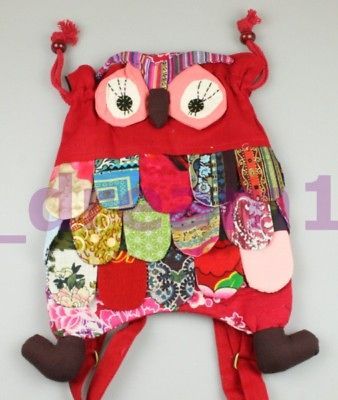 Handmade OWL Patchwork Backpack Bag for KIds