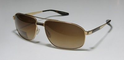 STIRLING GOLD/BROWN POLARIZED AVIATOR SUNGLASSES/SHA​DE JAPAN