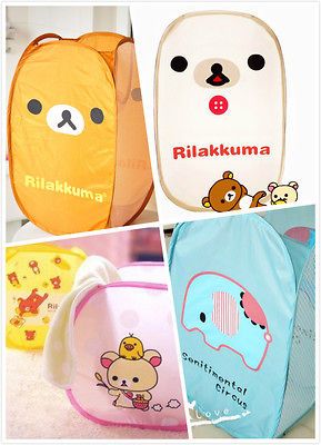 Rilakkuma Baby/Child Laundry Basket Nursery Storage Lot Items Basket 3