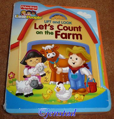 LETS COUNT FARM FISHER PRICE LITTLE PEOPLE LIFT & LOOK FOAM BOARD BOOK