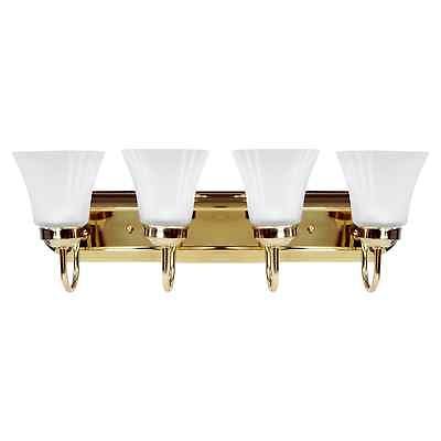 Bathroom Vanity 4 Light Bath Wall Fixture 24 Polished Brass Finish