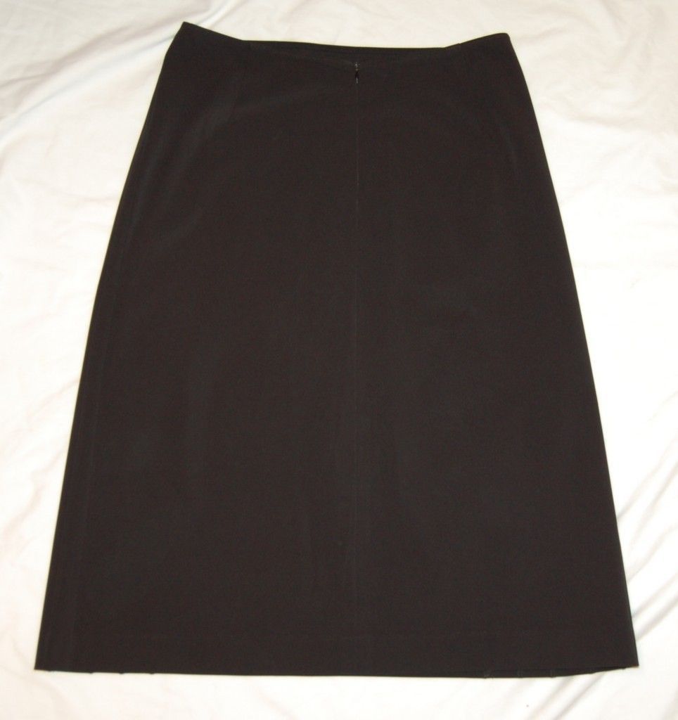 Exceptional JIL SANDER thick black structured SKIRT sz 42 US 10 12