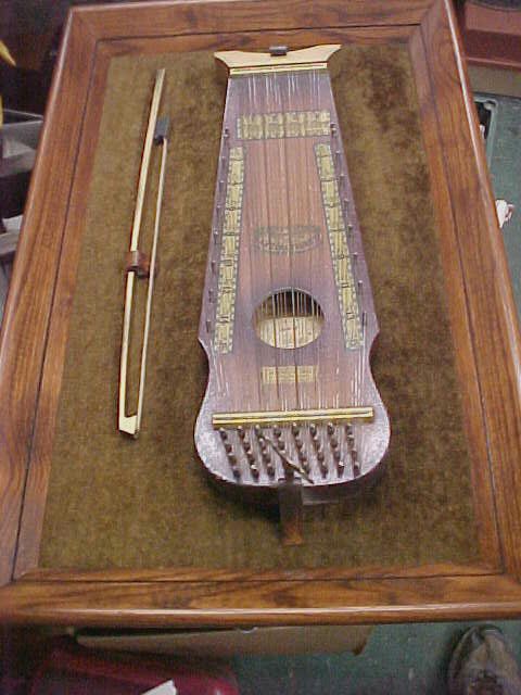 Vintage RARE Marx Violin Uke Conservatory Quality folk art framed with