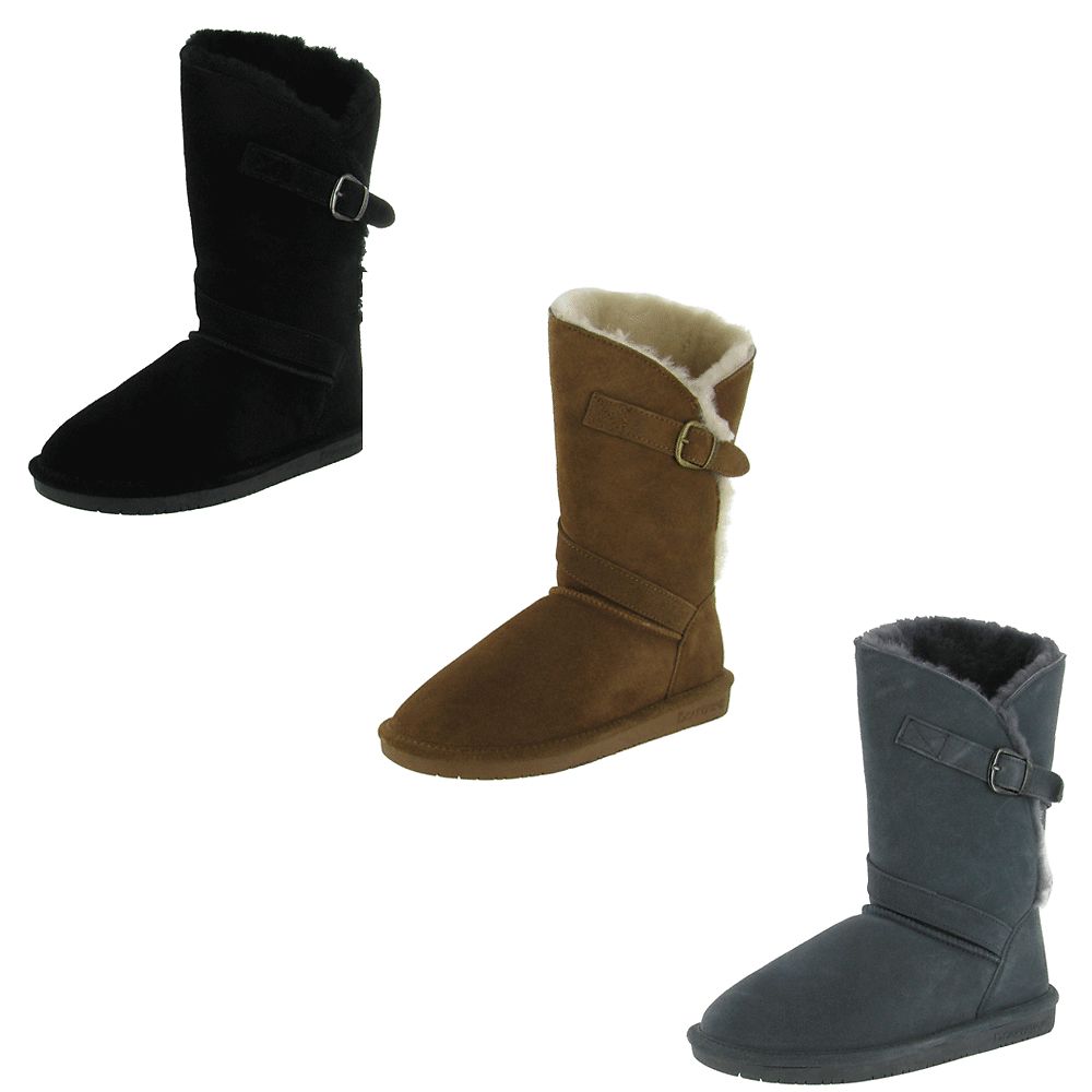 Bearpaw Tatum 1255 Womens Suede Sheepskin Boots Fur Lined