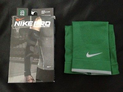 Mens Nike Pro Combat Basketball Compression Arm Sleeve Green And On Popscreen