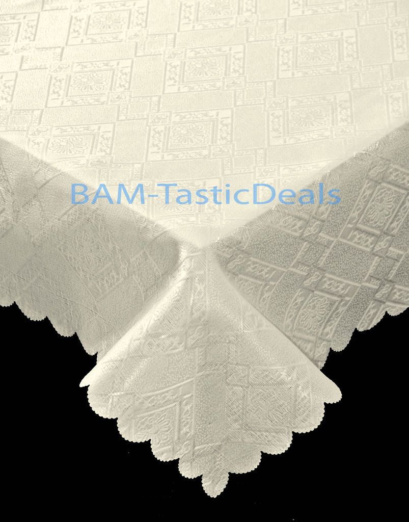 LINEN 52x70, 60x90 Oblong, 60x108 Fabric Damask Tablecloth/Tab