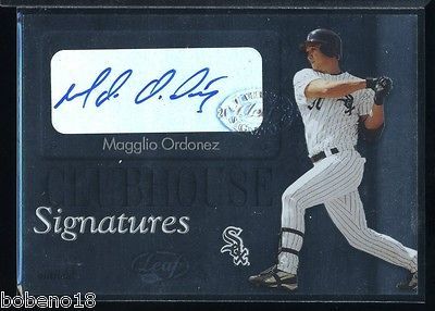 2003 Leaf Clubhouse Signatures Silver #25 Magglio Ordonez /100