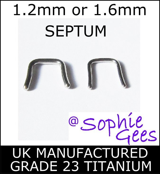 23 TITANIUM SEPTUM RETAINER KEEPER BARBELL NOSE BAR BODY JEWELLERY