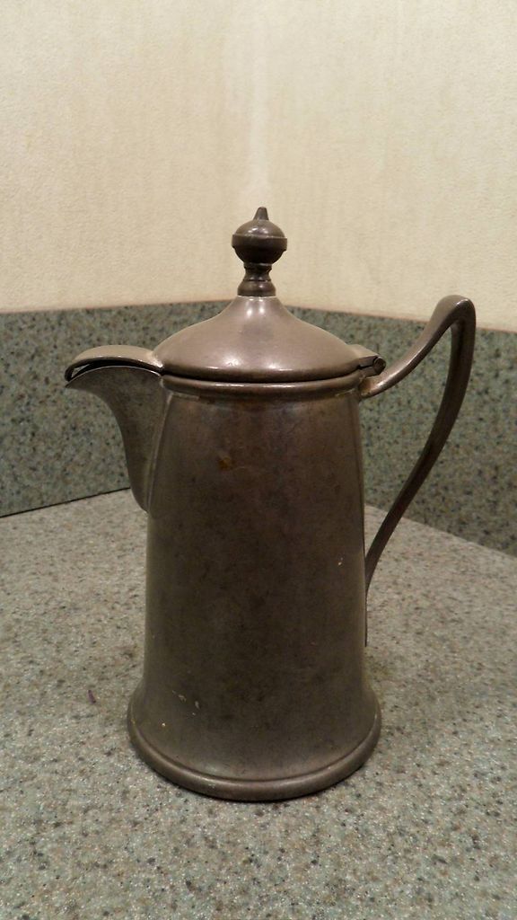 Reed & Barton Pewter Pitcher Creamer w/ Hinged Lid