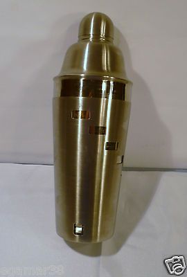 Cocktail Shaker w/ DIAL UP Menu For 15 Drinks Mid Century Mod Barware