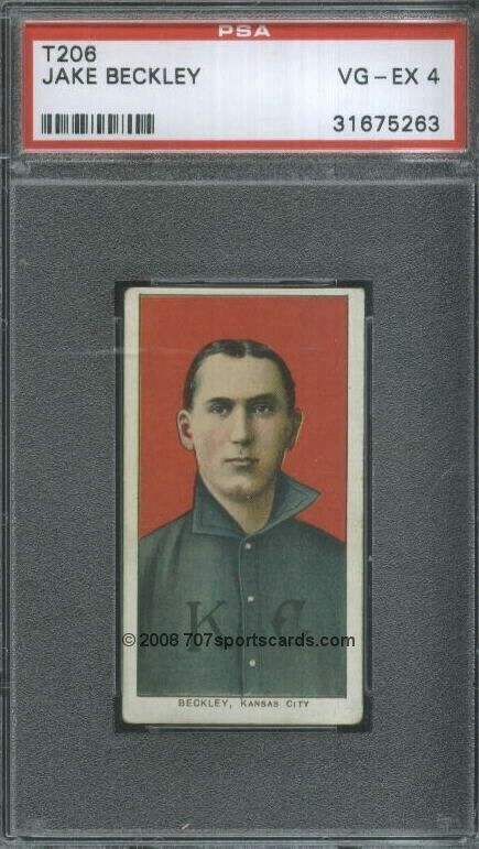 1910 T206 ML Jake Beckley PSA 4 (5263) Piedmont 350