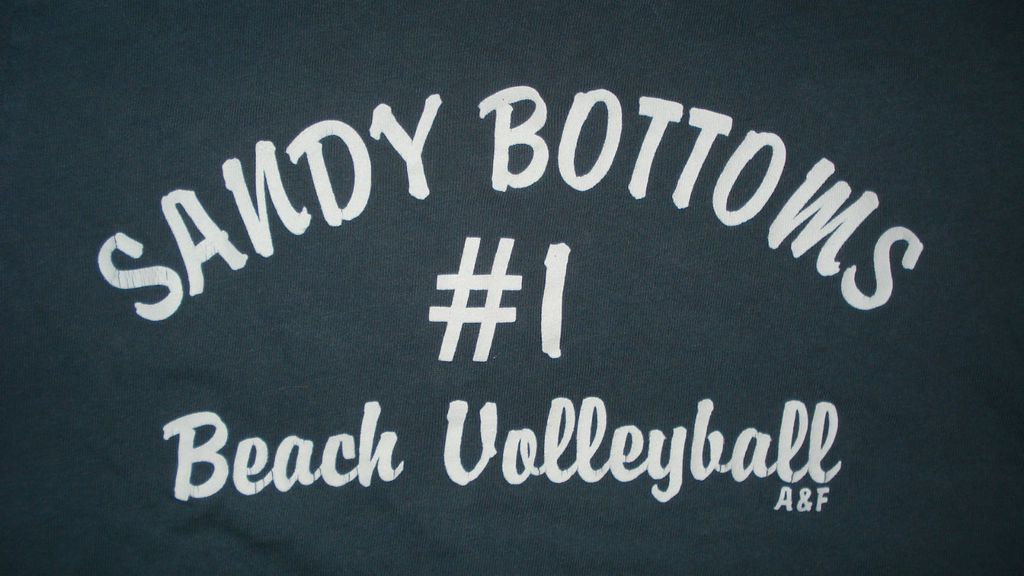 ABERCROMBIE & FITCH SANDY BOTTOMS BEACH VOLLEYBALL SHIRT SIZE MEDIUM