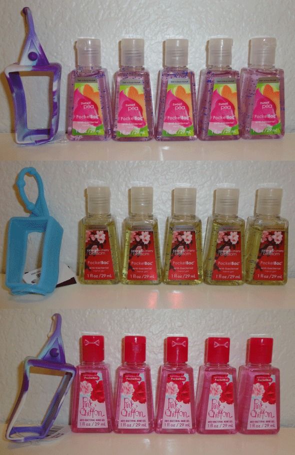 Bath & Body Works 5 Anti Bacterial PocketBac Sanitizing Hand Gel w/ 1