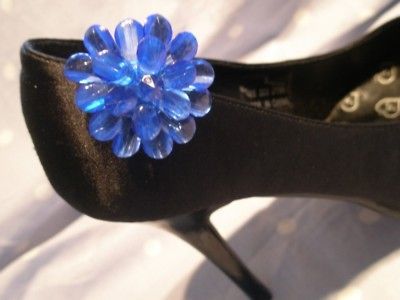 SHOE CLIPS * Wedding Evening Beaded * Molly BLUE