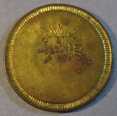 Maverick Token A.E. Schmidt Co. St Louis MO Blue Line GF 25c 23mm