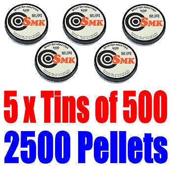 Tins of 500 x .22 Caliber Air Pistol Rifle Pellets