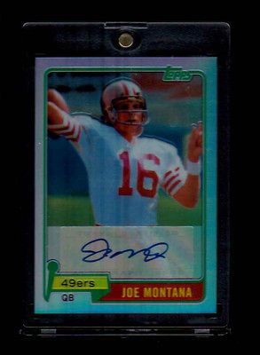 JOE MONTANA 2010 TOPPS CHROME ROOKIE REPRINT AUTO AUTOGRAPH REFRACTOR