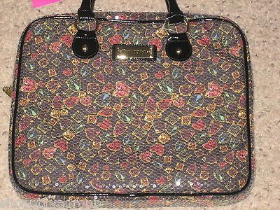 Betsey Johnson Gems Laptop Case Sequins Black NWT