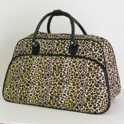 LEOPARD GYM duffel BAG LUGGAGE CARRY ON OVERNIGHT