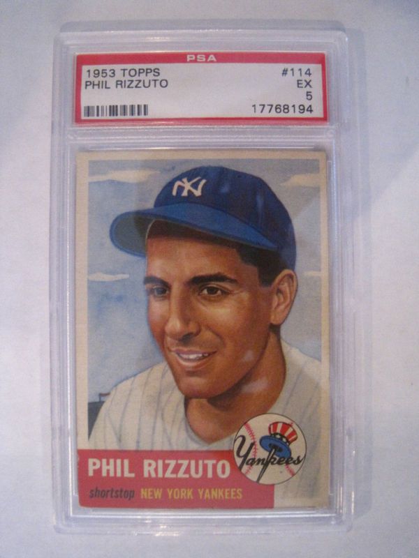 1953 TOPPS PHIL RIZZUTO #114 RC PSA 5 EX