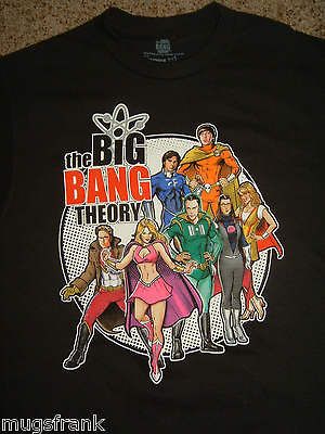 The Big Bang Theory Tv Show Comic Book Group Bazinga Black T Shirt