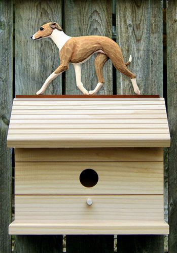 Bird House W/ Italian Greyhound on Peak. Home,Yard & Garden Dog